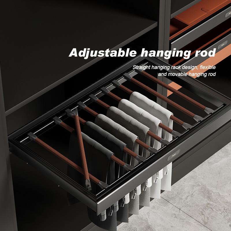 AU1601 kav Wardrobe Closet  Drawer Self Closing Adjustable Pull Out Soft Close P